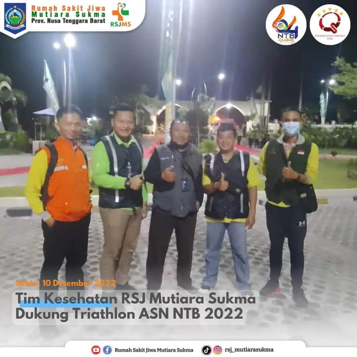 RSJMS TURUNKAN TIM KESEHATAN DUKUNG PENUH KEGIATAN FUN TRIATHLON ASN NTB 2022